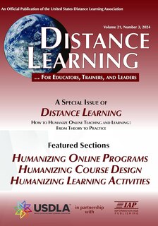 Front cover_Distance Learning Vol 21 Issue 3
