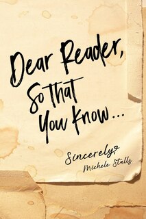 Couverture_Dear Reader, So That You Know...