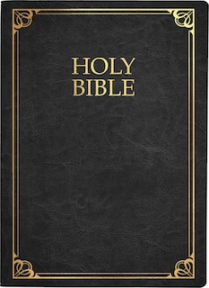 Front cover_KJVER Family Legacy Holy Bible, Large Print, Black Genuine Leather, Thumb Index