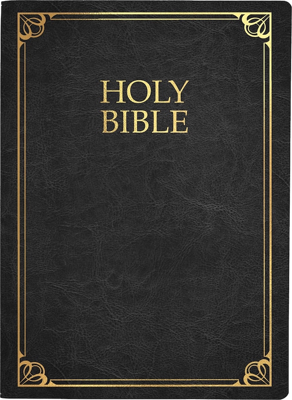 Front cover_KJVER Family Legacy Holy Bible, Large Print, Black Genuine Leather, Thumb Index