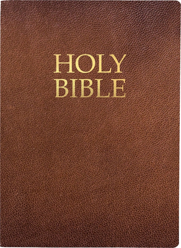 Front cover_KJVER Holy Bible, Large Print, Acorn Bonded Leather, Thumb Index