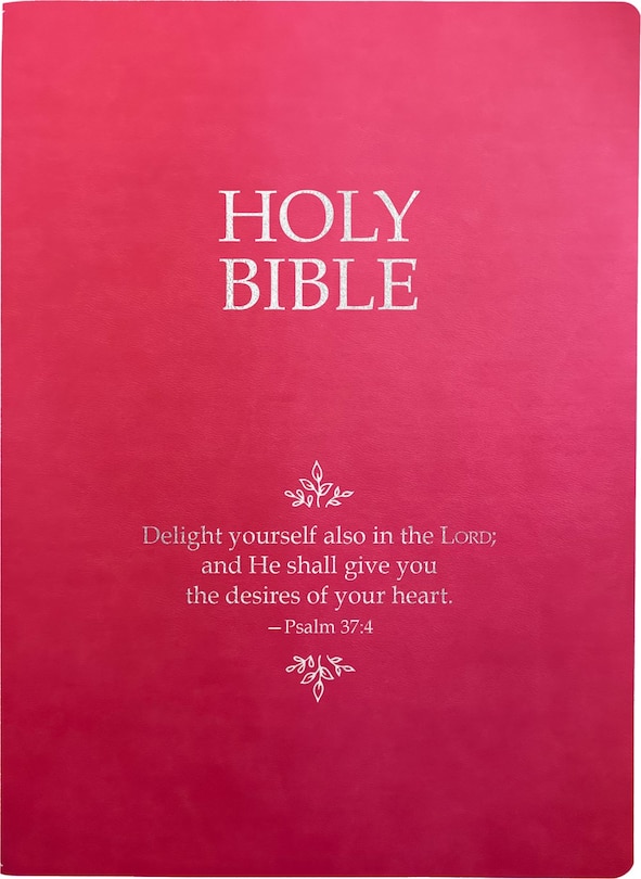 Couverture_KJVER Holy Bible, Delight Yourself In The Lord Life Verse Edition, Large Print, Berry Ultrasoft