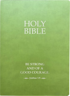 Couverture_KJVER Holy Bible, Be Strong And Courageous Life Verse Edition, Large Print, Olive Ultrasoft