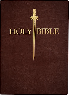 Front cover_KJV Sword Bible, Large Print, Dark Mahogany Genuine Leather, Thumb Index