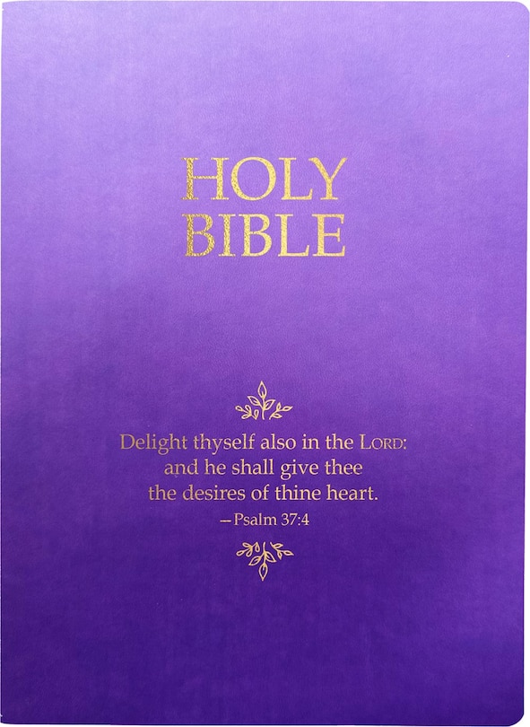 Front cover_KJV Holy Bible, Delight Yourself In The Lord Life Verse Edition, Large Print, Royal Purple Ultrasoft