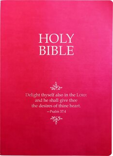 Front cover_KJV Holy Bible, Delight Yourself In The Lord Life Verse Edition, Large Print, Berry Ultrasoft