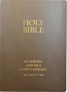 Couverture_KJV Holy Bible, Be Strong And Courageous Life Verse Edition, Large Print, Coffee Ultrasoft