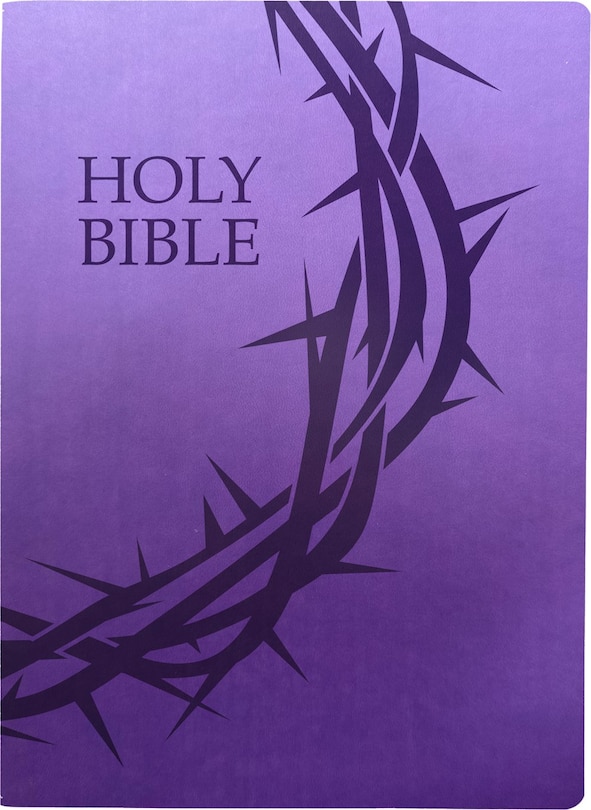 Front cover_KJV Holy Bible, Crown of Thorns Design, Large Print, Royal Purple Ultrasoft