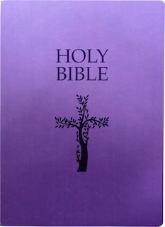 Front cover_KJV Holy Bible, Cross Design, Large Print, Royal Purple Ultrasoft