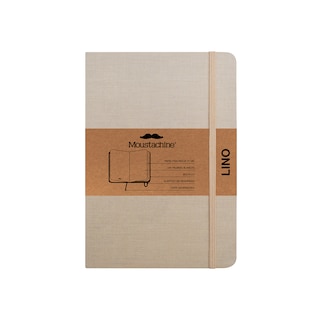 Front cover_Moustachine Classic Linen Large Light Tan Blank Hardcover