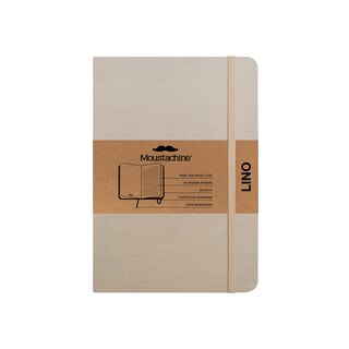 Couverture_Moustachine Classic Linen Large Light Tan Ruled Hardcover