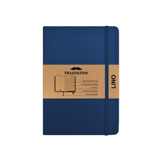 Couverture_Moustachine Classic Linen Large Dark Blue Ruled Hardcover