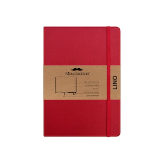 Front cover_Moustachine Classic Linen Medium Classic Red Blank Hardcover