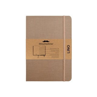 Front cover_Moustachine Classic Linen Medium Dark Tan Ruled Hardcover