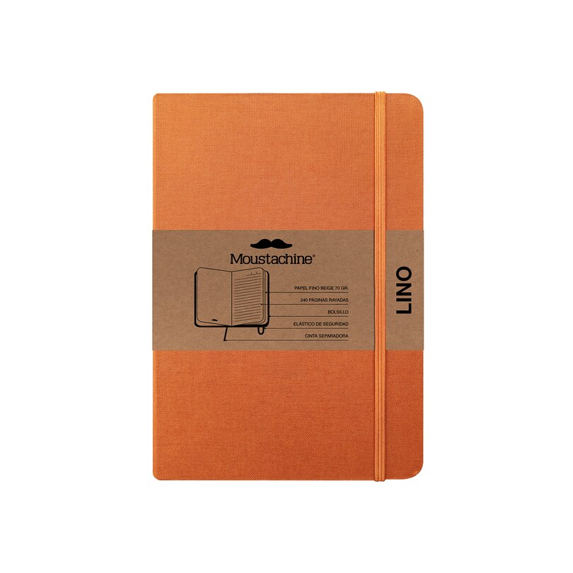 Front cover_Moustachine Classic Linen Medium Ochre Ruled Hardcover