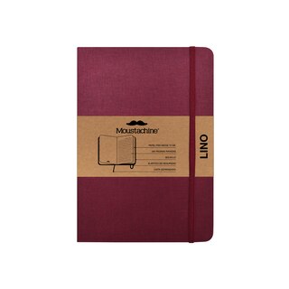 Front cover_Moustachine Classic Linen Medium Burgundy Ruled Hardcover