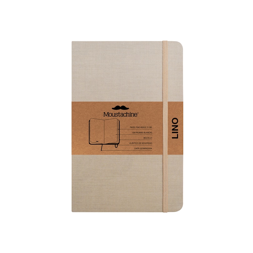 Couverture_Moustachine Classic Linen Pocket Light Tan Blank Hardcover