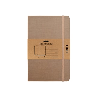 Front cover_Moustachine Classic Linen Pocket Dark Tan Blank Hardcover