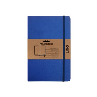 Front cover_Moustachine Classic Linen Pocket Indigo Blue Blank Hardcover