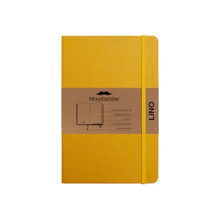 Couverture_Moustachine Classic Linen Pocket SunFlower Yellow Blank Hardcover