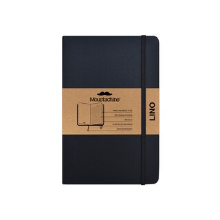 Front cover_Moustachine Classic Linen Pocket Black Ruled Hardcover