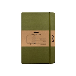 Couverture_Moustachine Classic Linen Pocket Military Green Ruled Hardcover