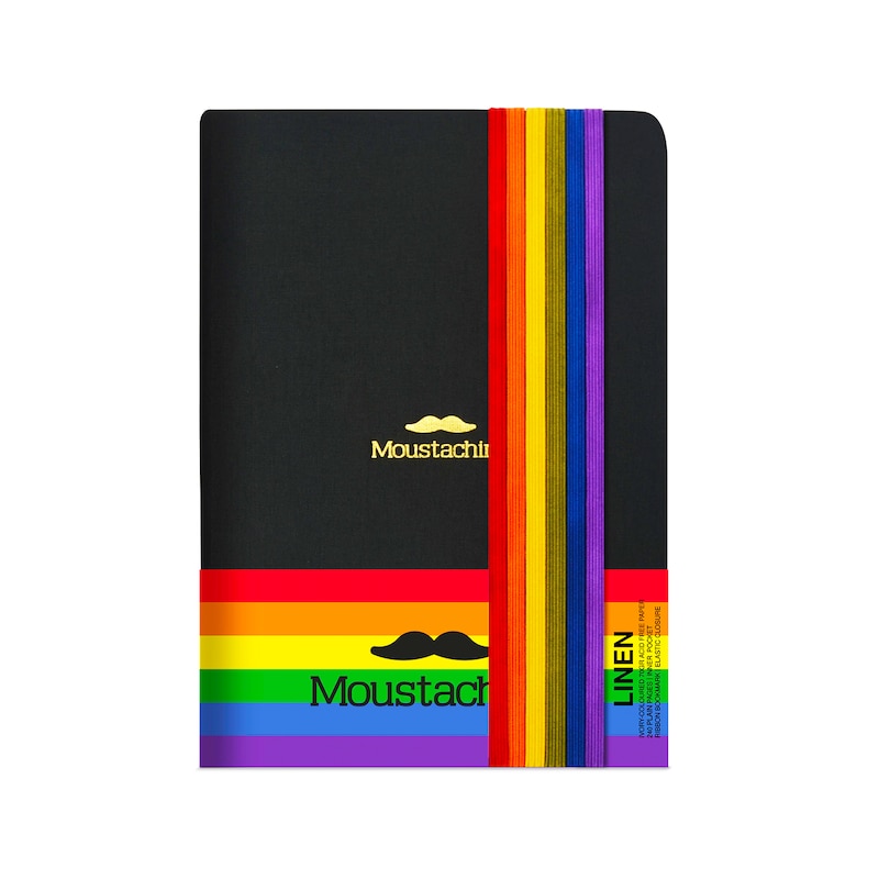 Front cover_Moustachine Art Pride Black Blank Hardcover Medium
