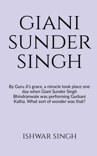 Front cover_Sant Giani Sunder Singh Bhindranwale