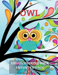 Front cover_Owl Adult Coloring Book Luxury Edition