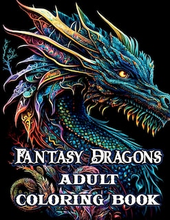 Front cover_Fantasy Dragons Adult Coloring Book