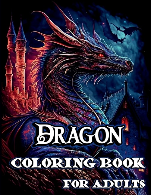 Front cover_Dragon Coloring Book for Adults