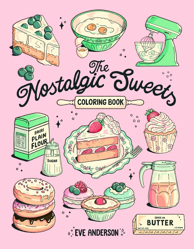 Front cover_The Nostalgic Sweets Coloring Book