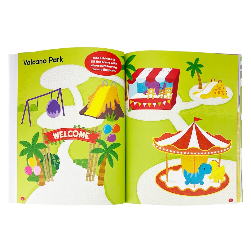 Couverture_Dinos Love Stickers Activity Book