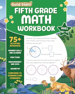Couverture_Fifth Grade Math Workbook for Kids Ages 10-11: Over 75 Activities - Number Skills, Algebra, Fractions, Geometry, Measurement and Data and more