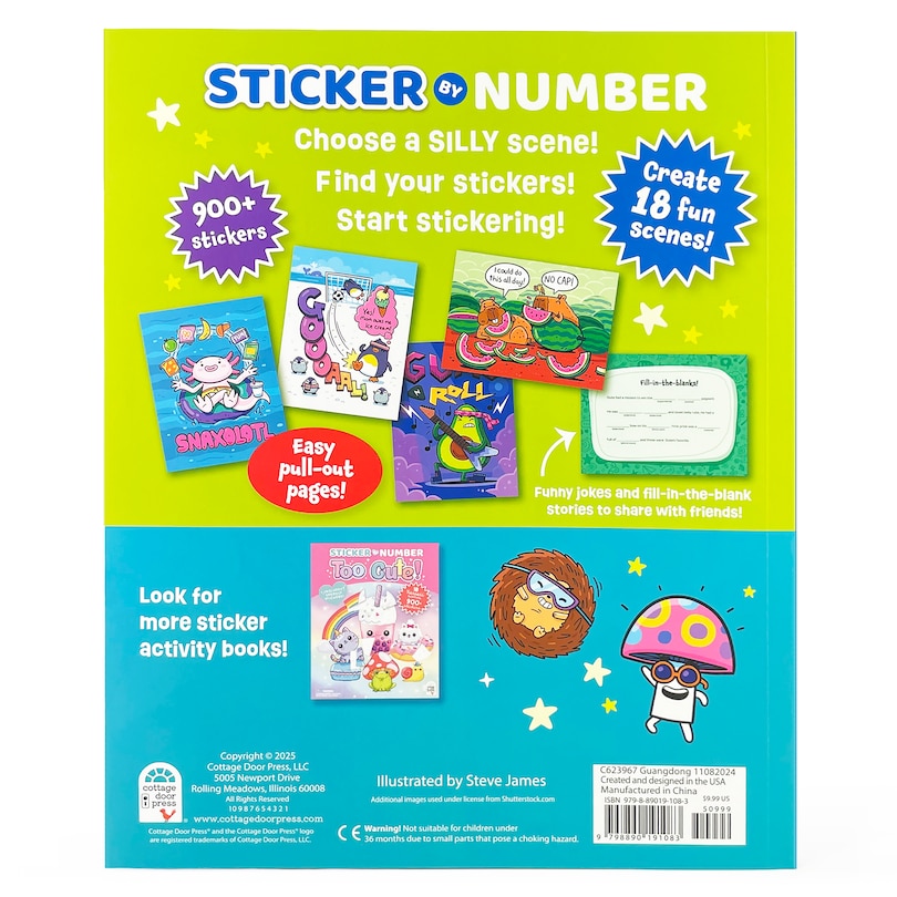 Front cover_Sticker by Number Too Funny!