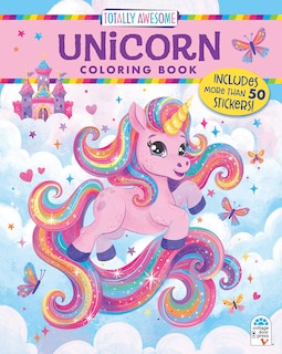 Front cover_Totally Awesome Unicorn Coloring Book with Stickers