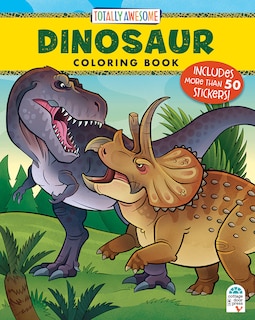 Front cover_Totally Awesome Dinosaur Coloring Book with Stickers