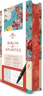 Front cover_Biblia de Apuntes RVR 1960 Tapa dura, Azul celeste con flores (Edición cantos pintados) / Spanish Journaling Bible RVR 1960 Hardcover Light Blue with Flowers