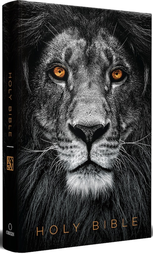 Front cover_KJV Holy Bible, Large Print, Handy Size format, Hardcover, Lion of Judah, Ribbon Marker, and Red Letter
