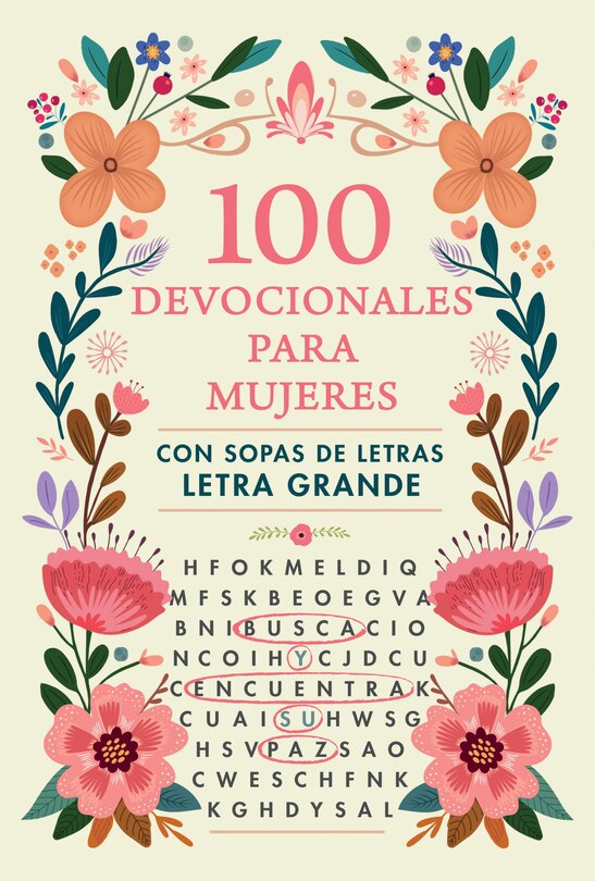 Couverture_100 devocionales para mujeres. Con sopa de letras (letra grande) / One Hundred Devotionals for Women with Word Search