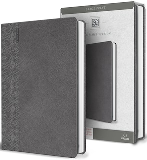 Front cover_KJV Holy Bible Large Print Handy Size Gray Imitation Leather