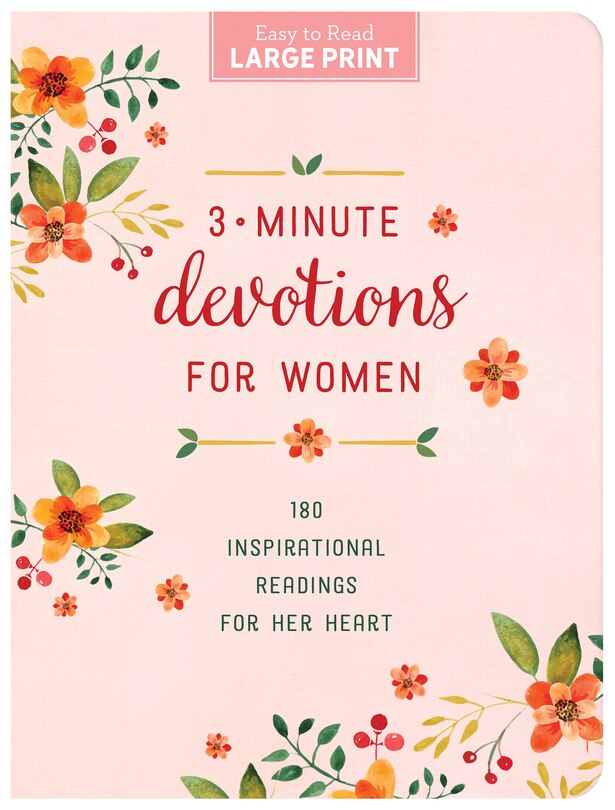 Front cover_3-Minute Devotions for Women Large Print