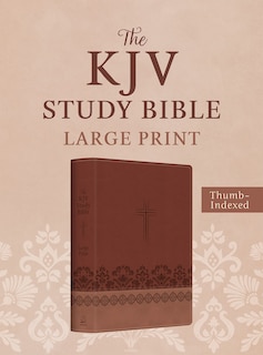 Front cover_The KJV Study Bible, Large Print (Indexed) [Rose & Chestnut Cross]