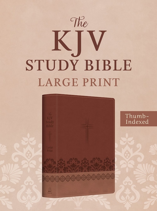 Front cover_The KJV Study Bible, Large Print (Indexed) [Rose & Chestnut Cross]