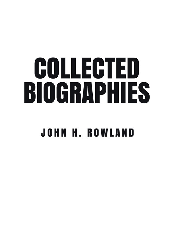 Front cover_Collected Biographies