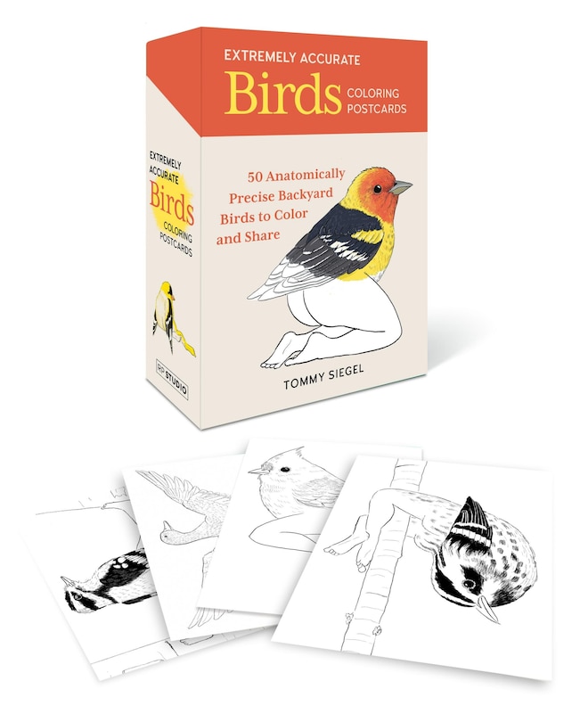 Front cover_Extremely Accurate Birds Coloring Postcards