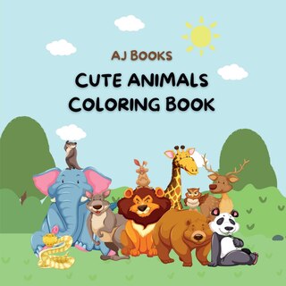 Front cover_Cute animals coloring book