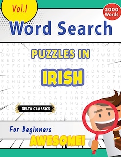Couverture_Word Search Puzzles in Irish for Beginners - Awesome! Vol.1 - Delta Classics