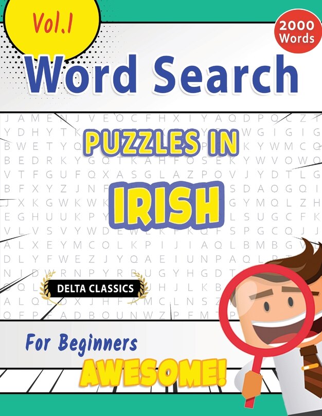 Couverture_Word Search Puzzles in Irish for Beginners - Awesome! Vol.1 - Delta Classics