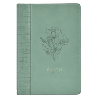 Front cover_Journal Classic Green Faith 2 Cor. 5:7